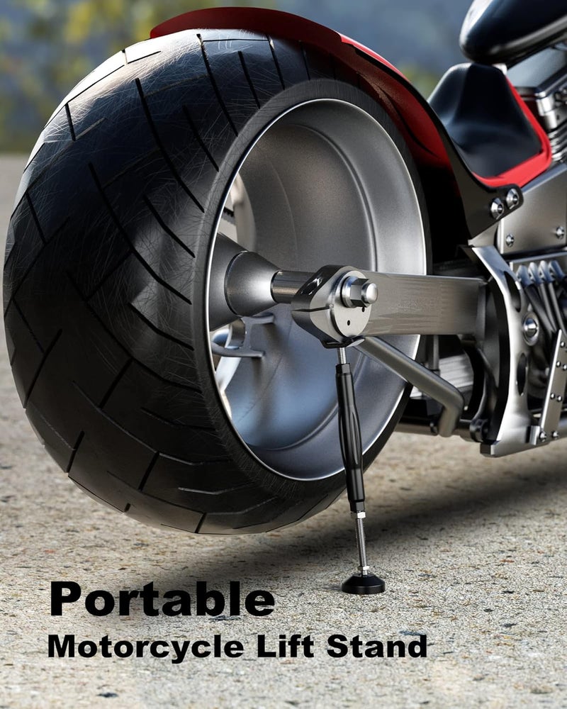 BRCOVAN Motorcycle Stand Wheel Chain Cleaning Maintenance Stand, Portable Lift Stand Jack, Replacement Ridding Emergency Tool for All Motorcycle, Set Includes Brake Buckle - Image 2